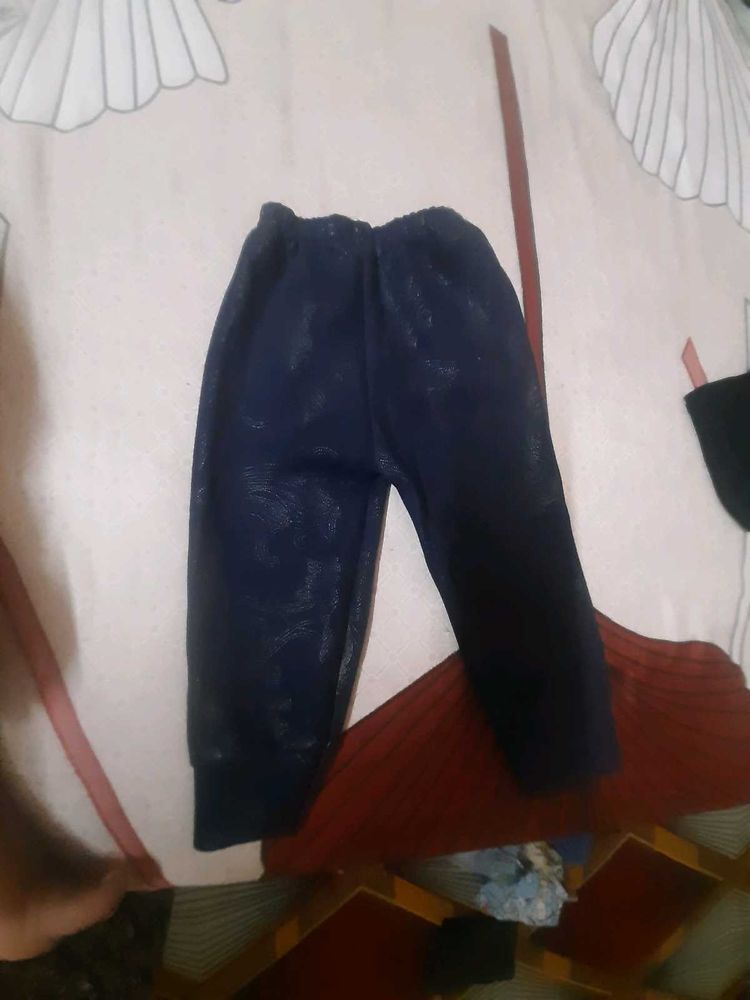 Dark Blue Patterned Pants