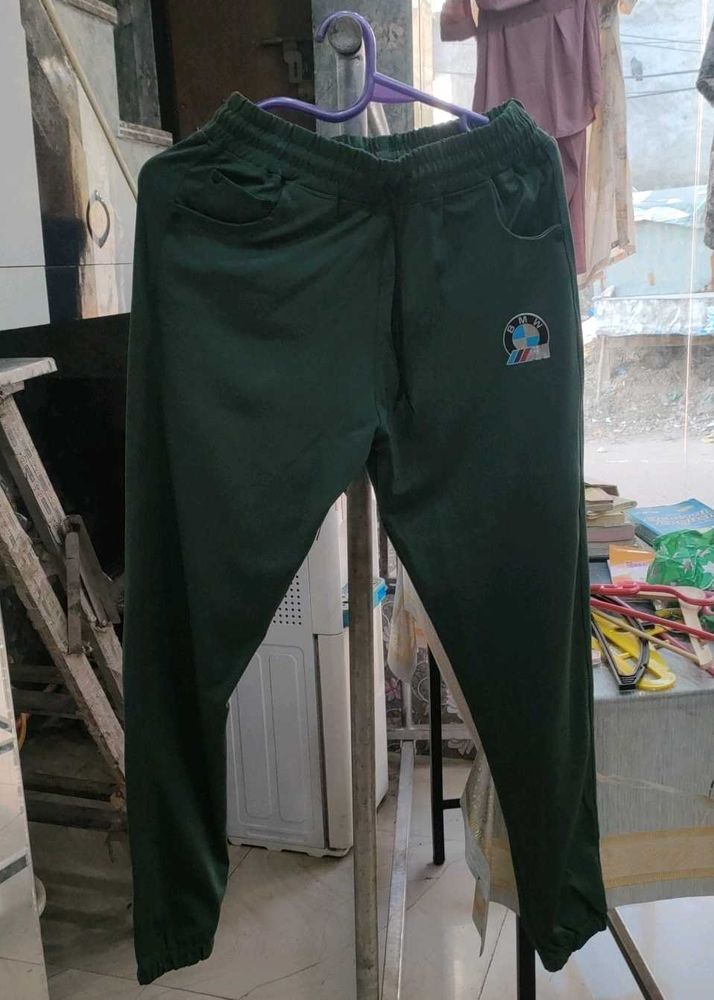 Green Casual Track Pants