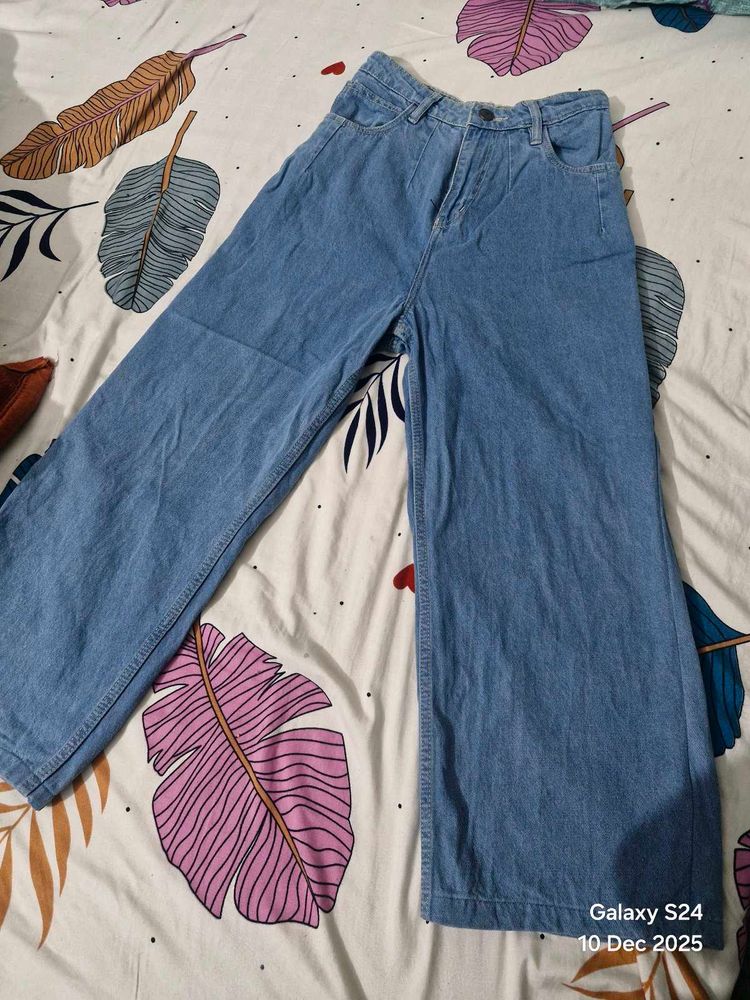 Wide Leg Denim Jeans