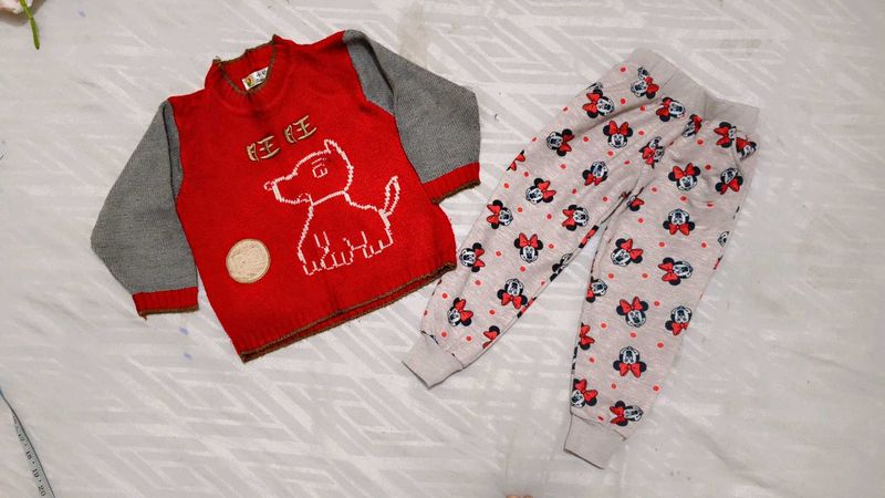 Very Cute N Amazing Woolen Top With Leggings