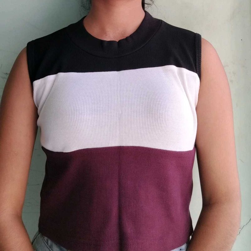 Color Block Sleeveless Top