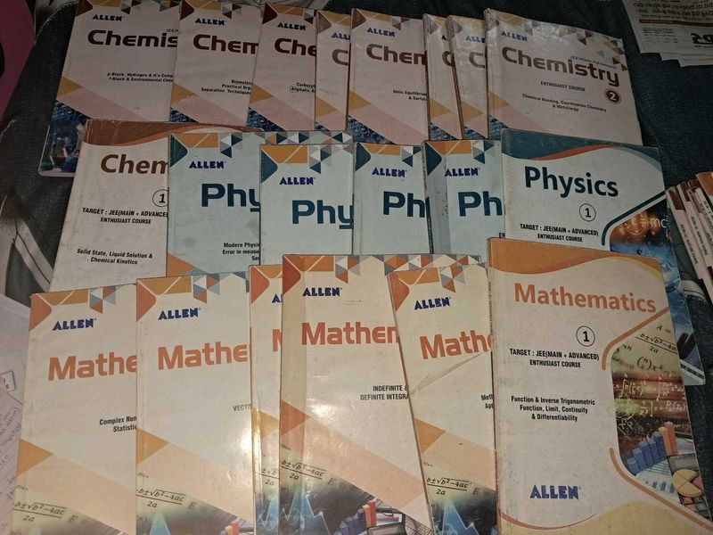 CLASS 12 Allen Coaching Books - Phy,Chem,maths