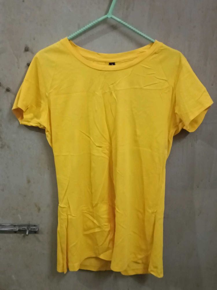 Sunny Yellow Basic T-Shirt
