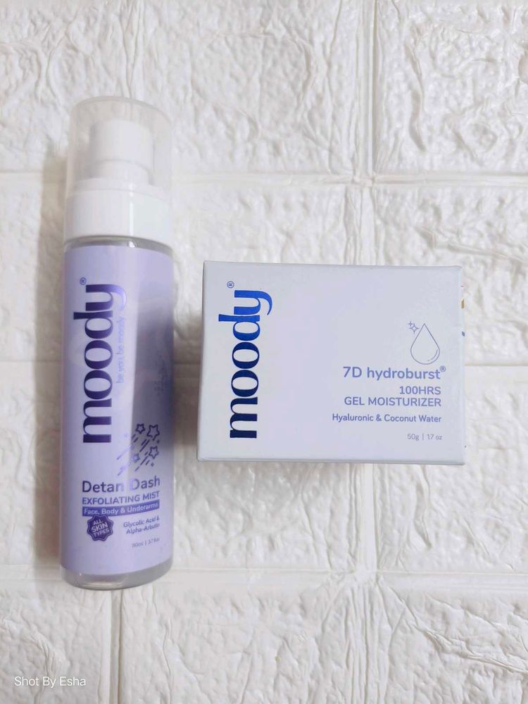 Moody Skincare Set - Exfoliating Mist &amp; Gel Moistu