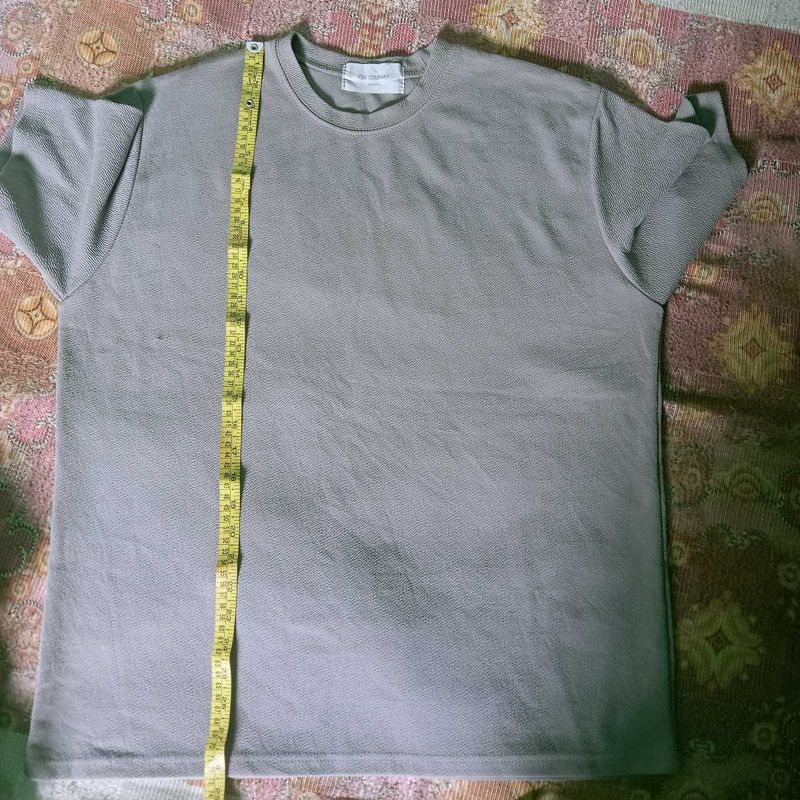Light Grey Textured T-Shirt
