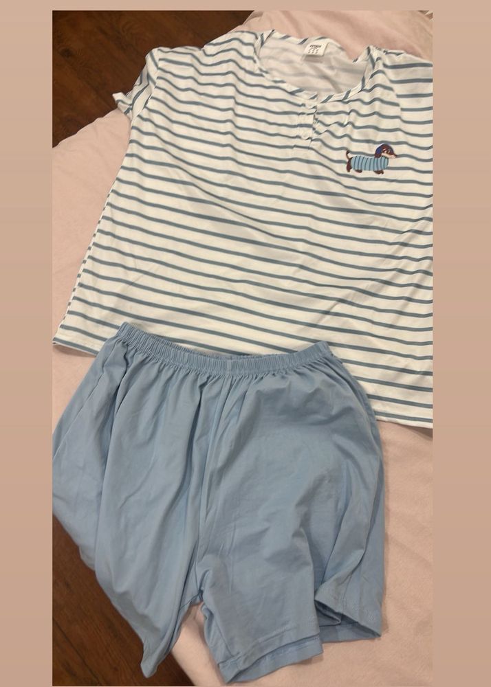 Cute Savana Striped Nightsuit Set