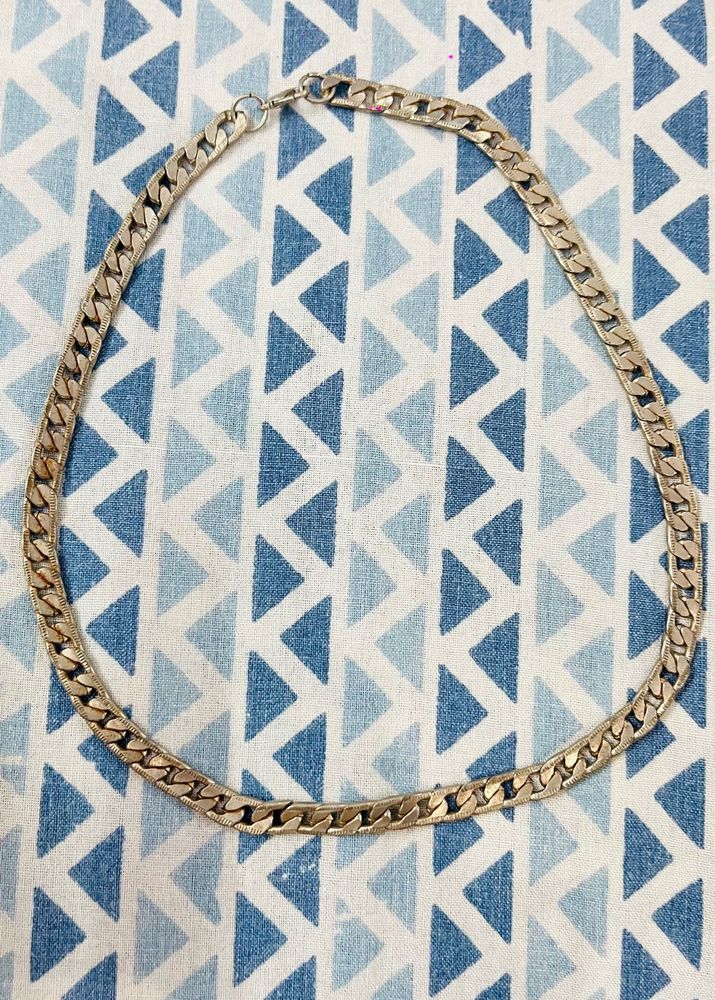 Silver Curb Chain Necklace
