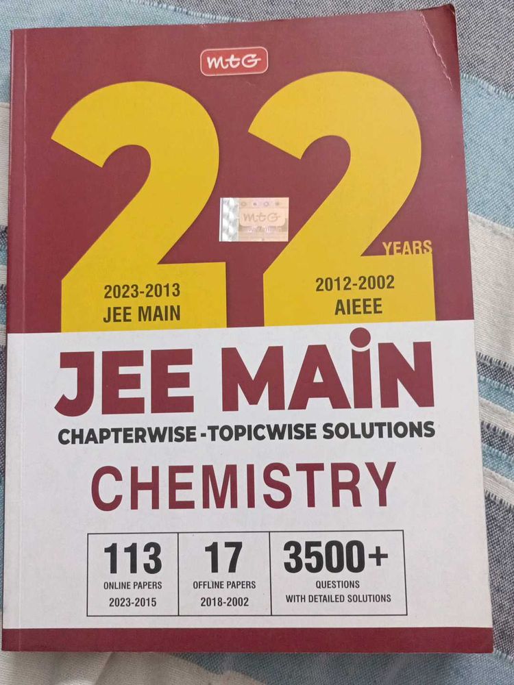 MTG 22 Years JEE Main Chemistry Solutions