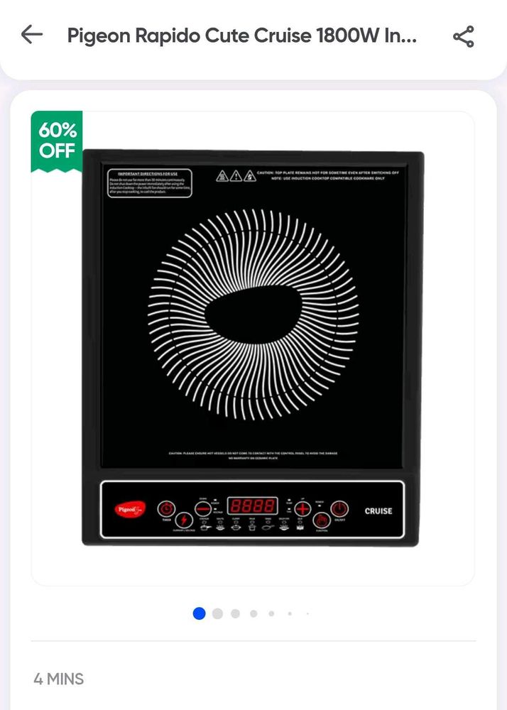 Pigeon Cruise Induction Cooktop