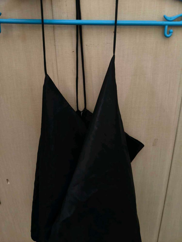 Black Cowel Neck Top