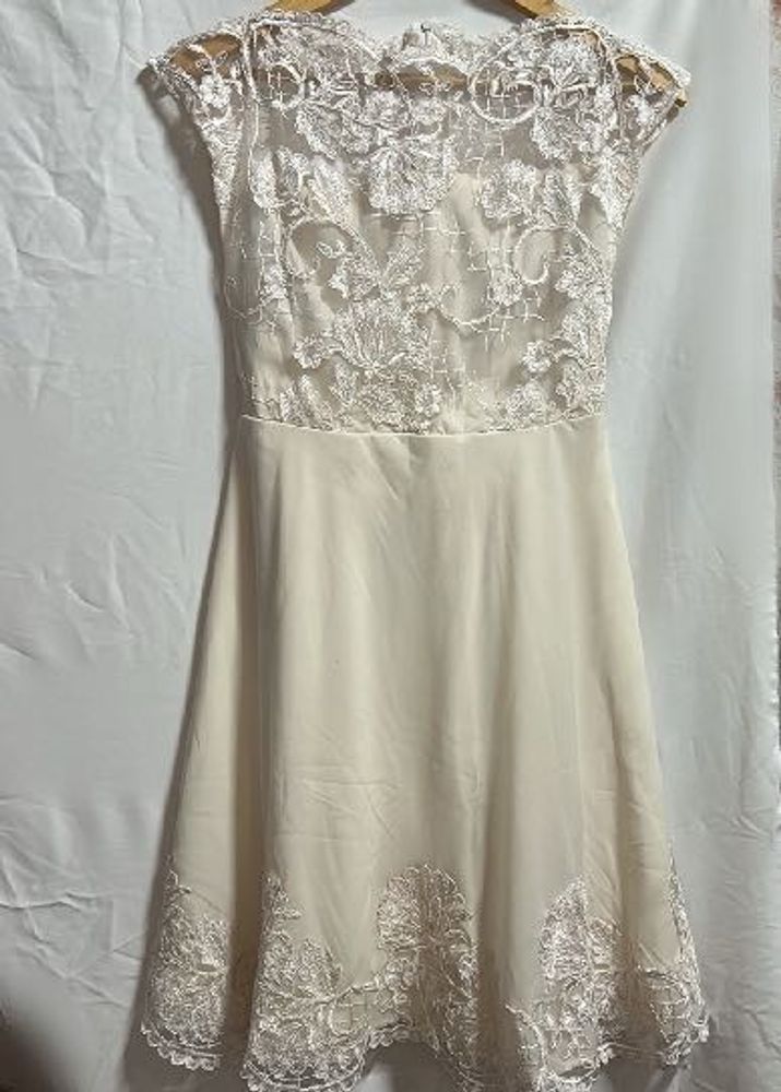 Ivory Lace Garden Midi Dress