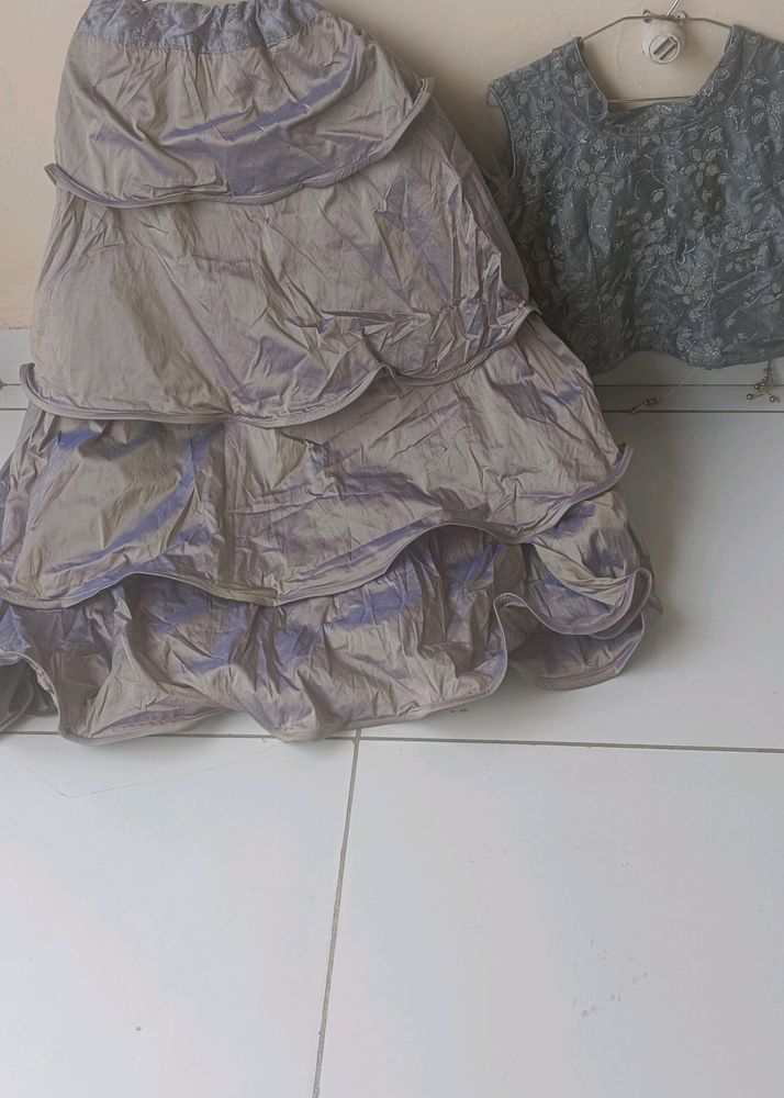 Grey Wedding Lehnga