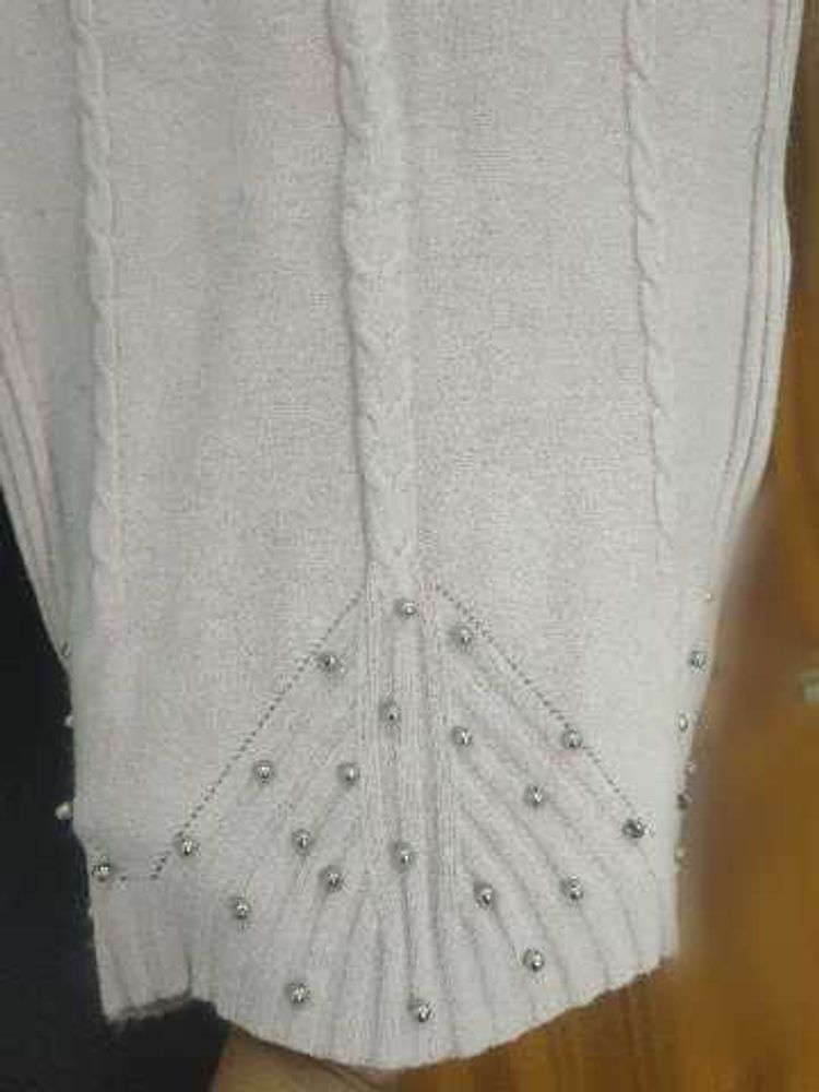 Beaded stylish bodycon long Sweater