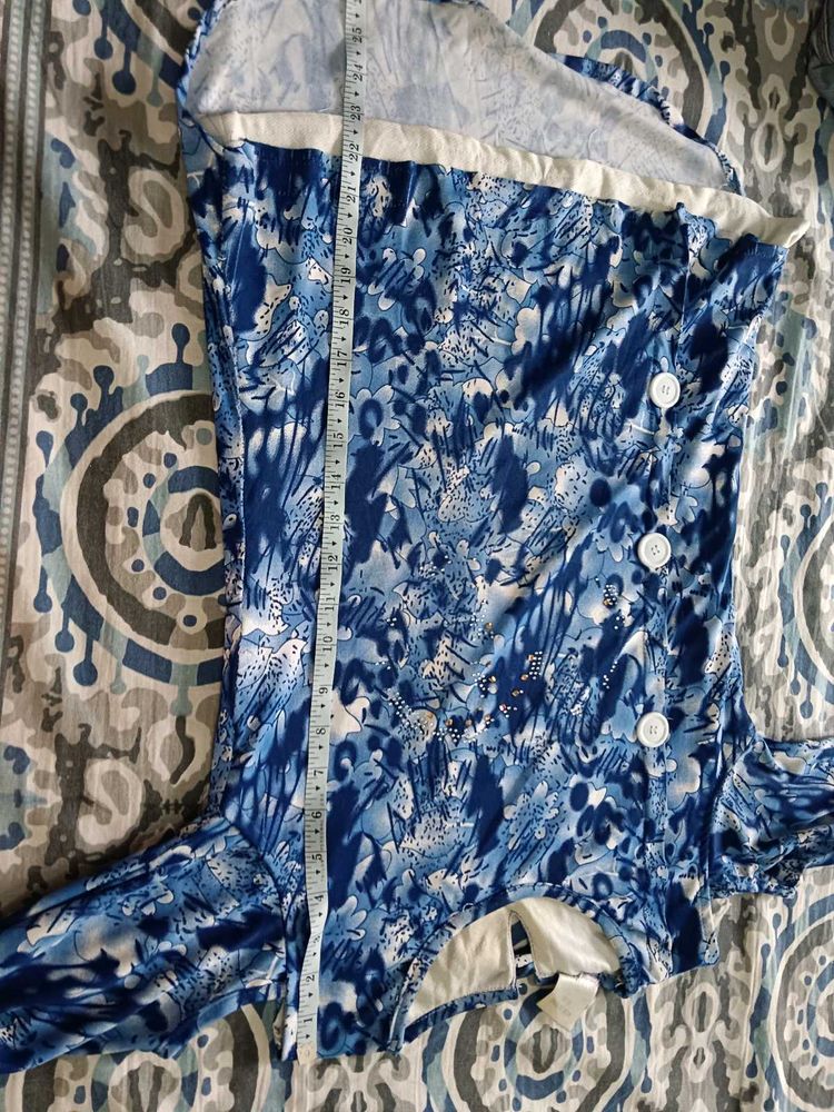 Blue Floral Print Kurta