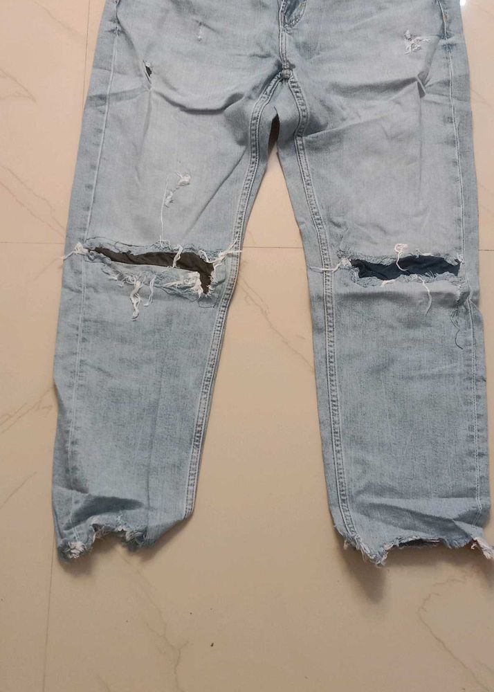 Distressed Light Wash Jeans