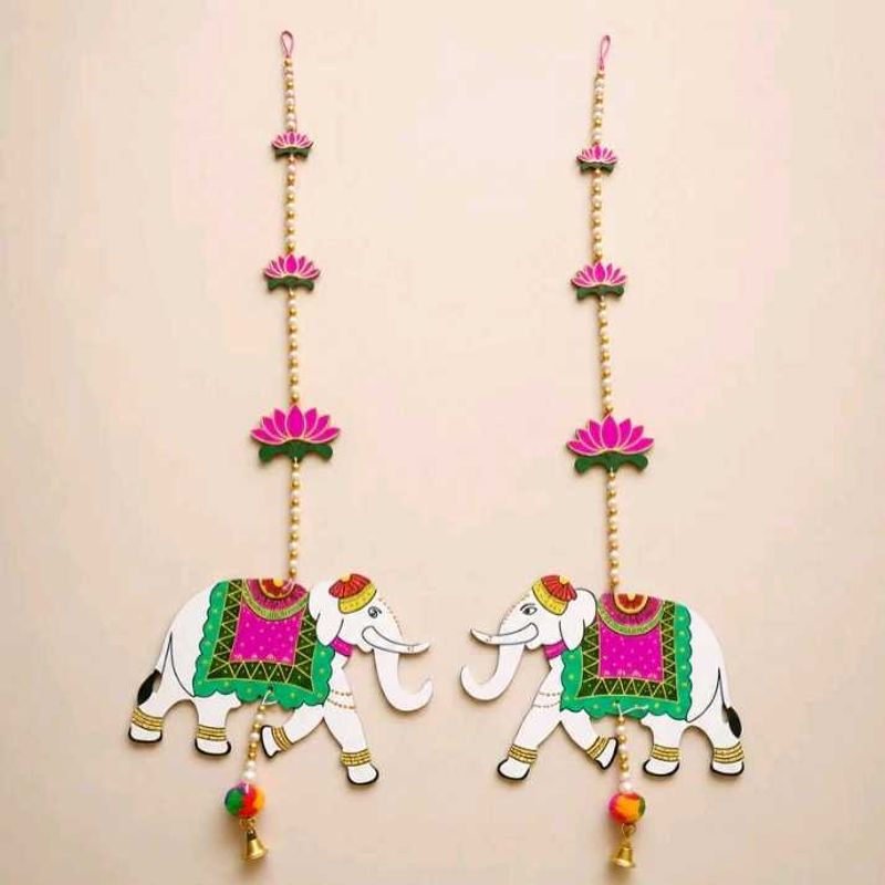 Decorative Elephant &amp; Lotus Wall Hangings