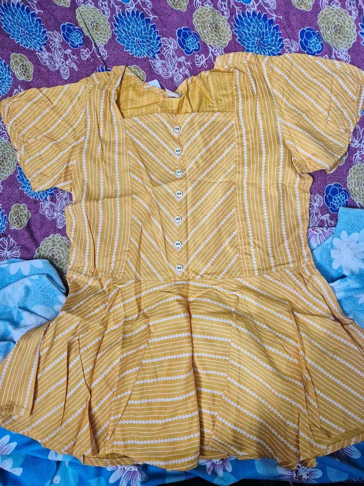 Yellow Striped Top