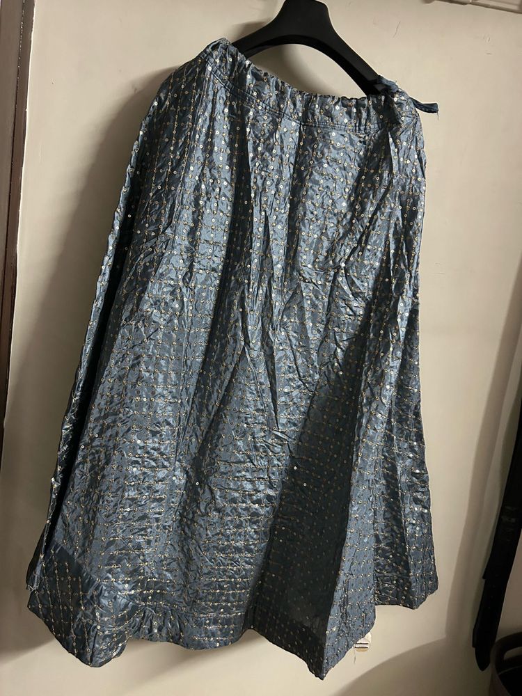 Sparkling Grey Ethnic Skirt