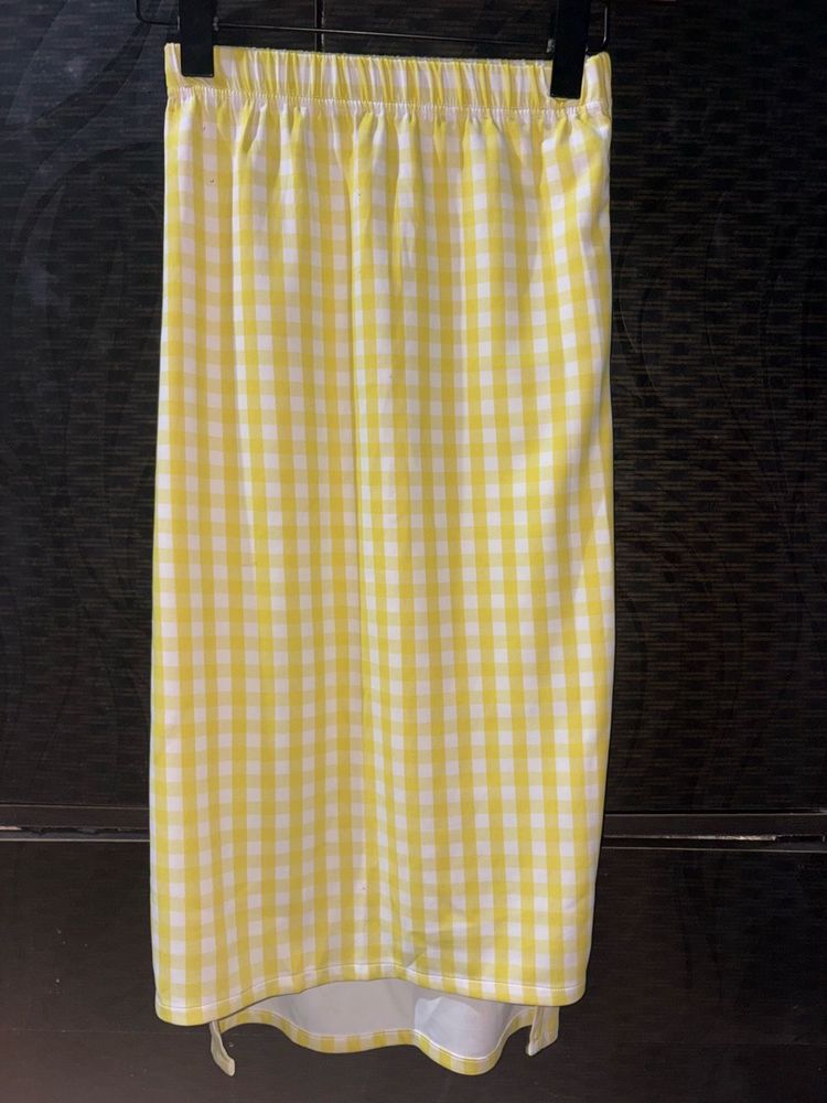 Yellow Gingham Skirt