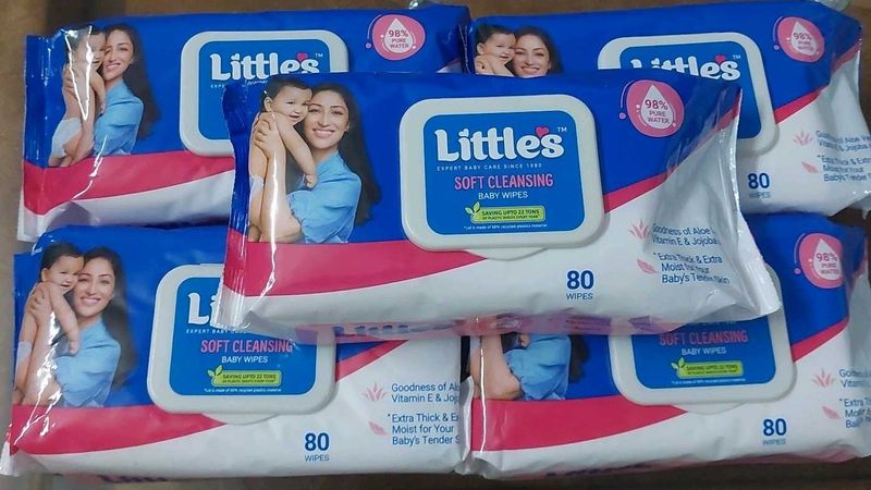 Little's Soft Cleansing Baby Wipes (Pack of 5)