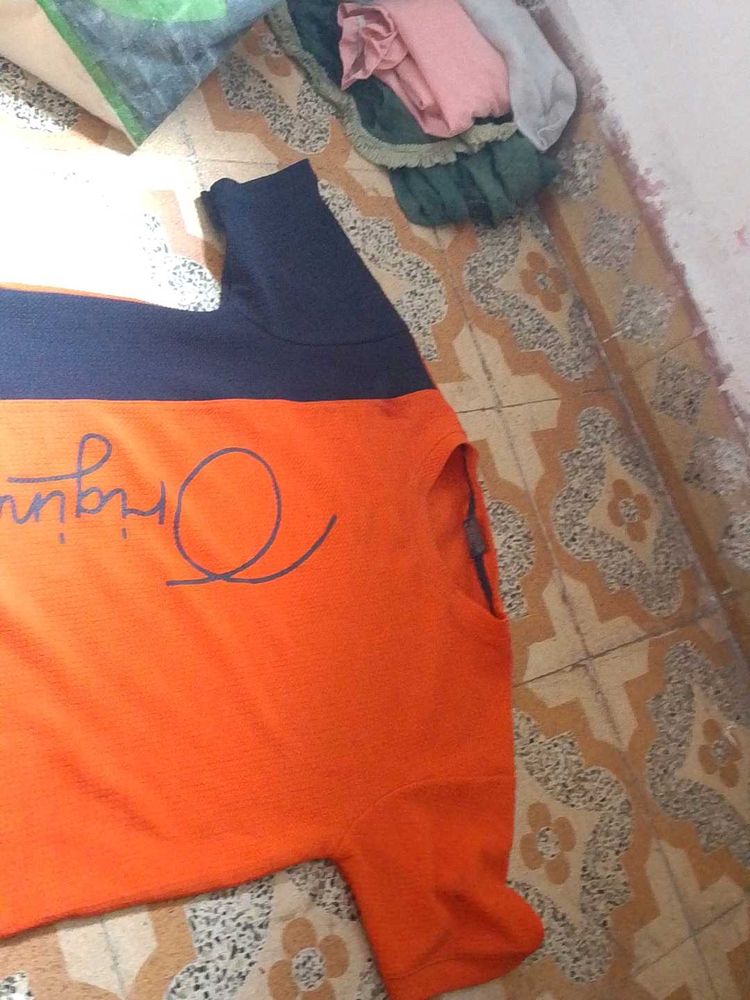 Orange &amp; Navy Colorblock T-Shirt