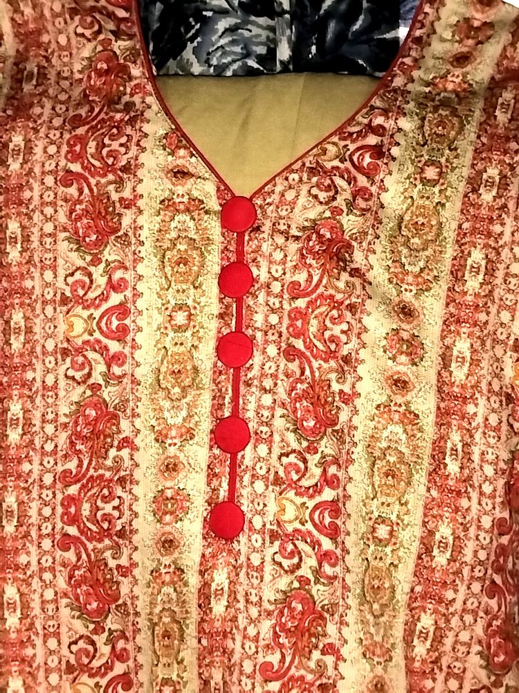 Almost New Tailor Made Pure Cotton With Salwar Dup