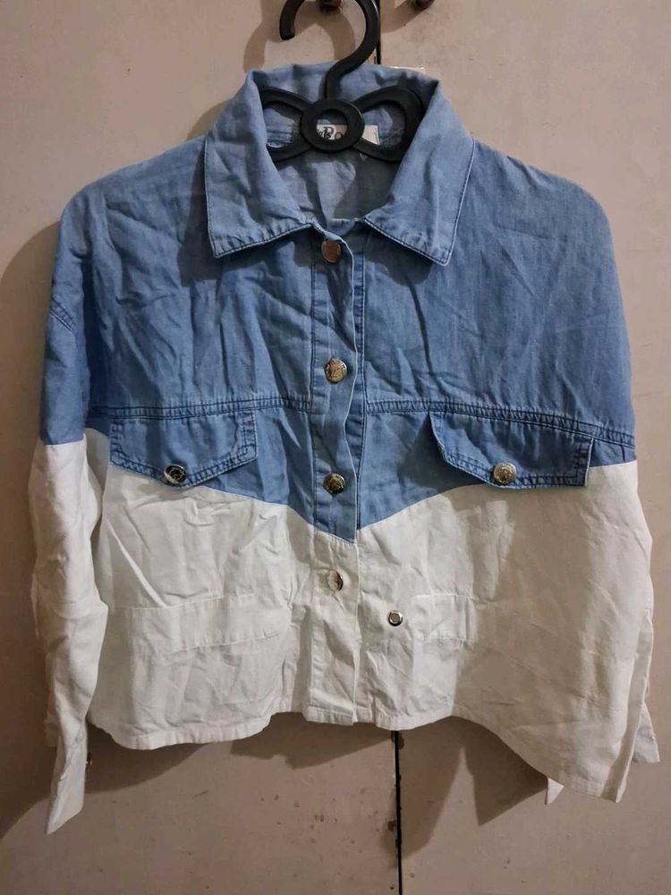 Color Block Denim Jacket