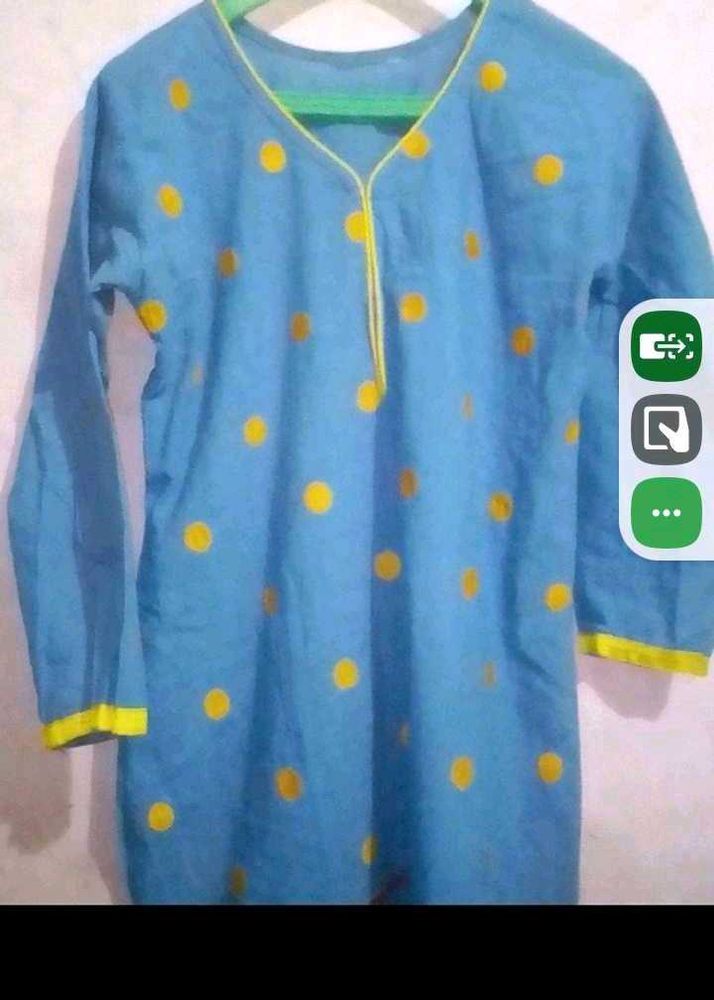Blue &amp; Yellow Kurta