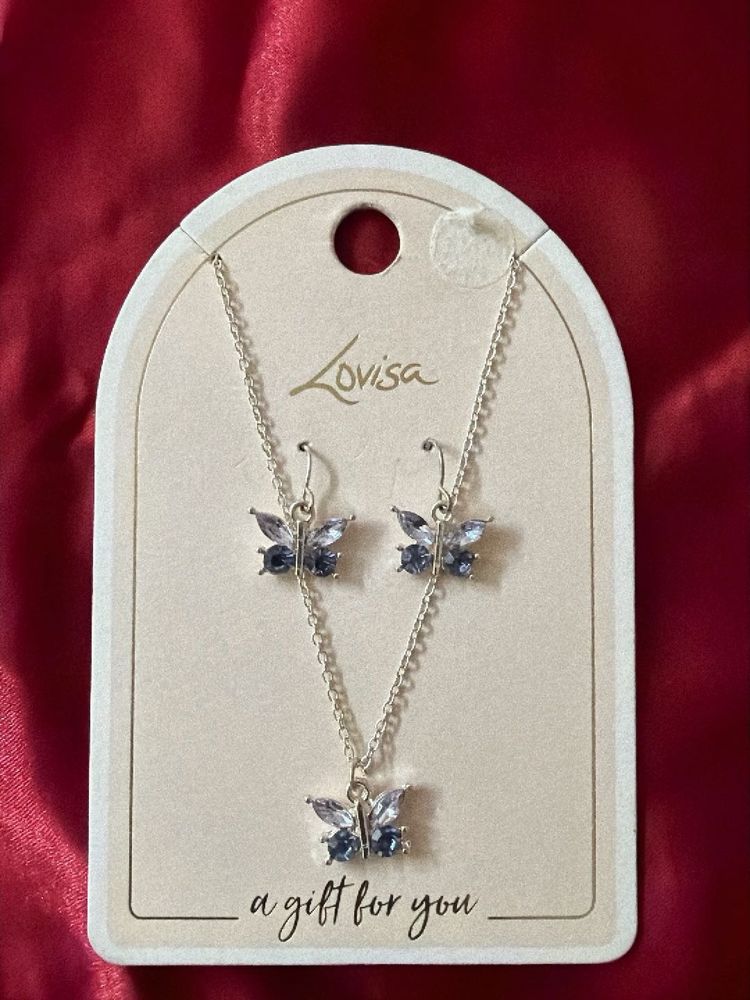 Lovisa Butterfly Necklace &amp; Earrings Set