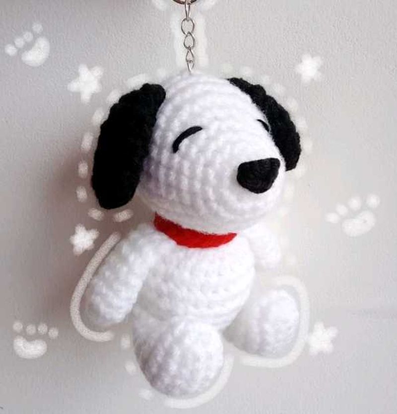 Crochet Snoopy Keychain