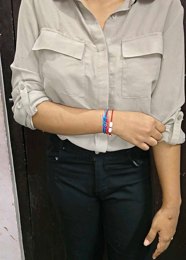 grey  trendy shirt  for women