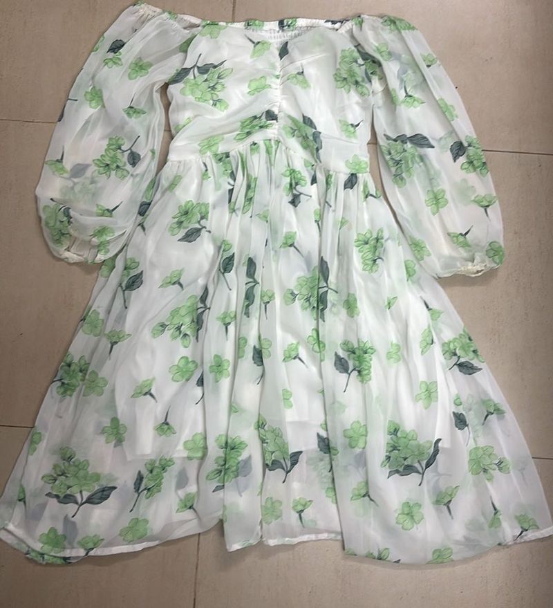 Chic Off-Shoulder Floral Dress