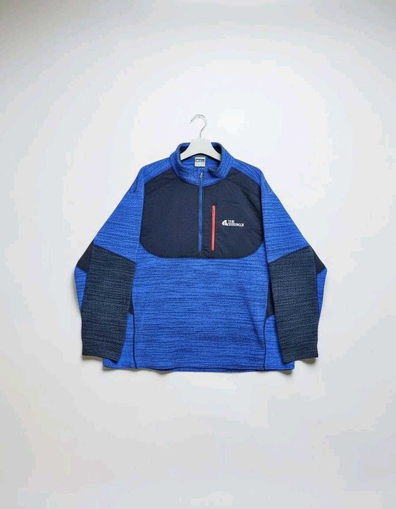 Blue Fleece Pullover Jacket