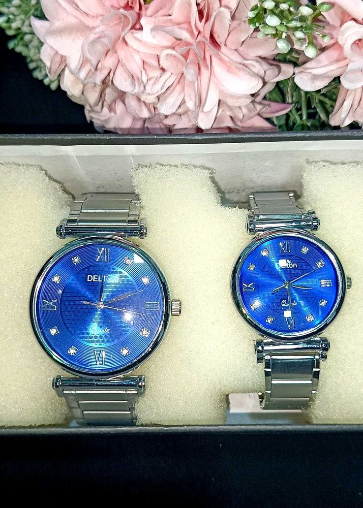 Couple Silver Watch- His &amp; Hers