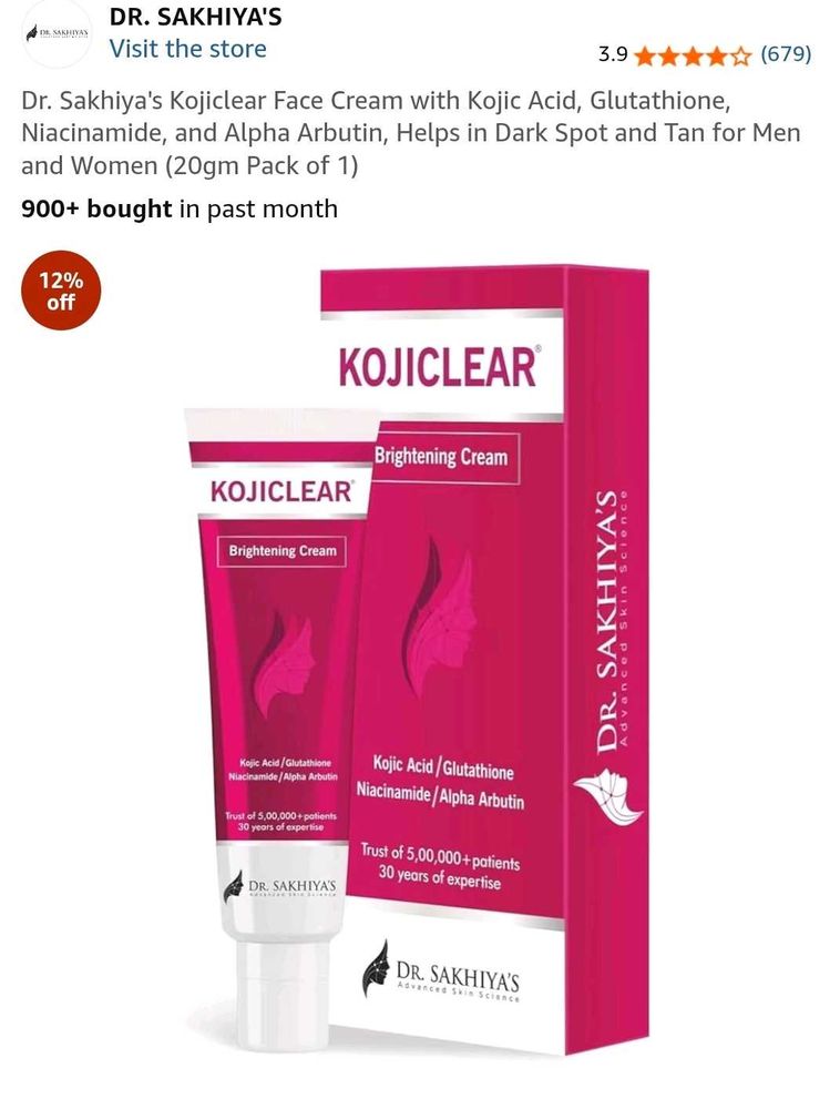 Dr. Sakhiya's Kojiclear Brightening Face Cream