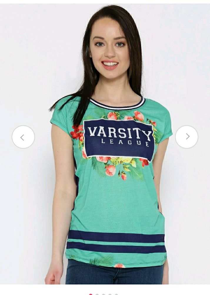 Varsity League Floral Print T-Shirt – Casual &amp; Chi