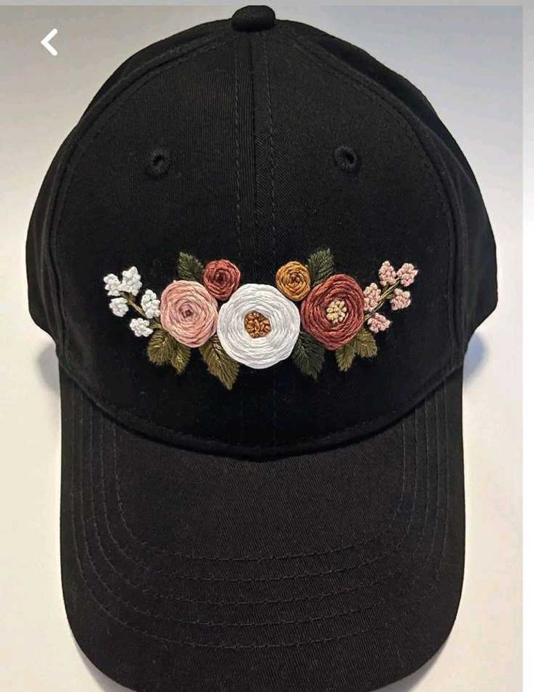 Floral Embroidered Baseball Cap