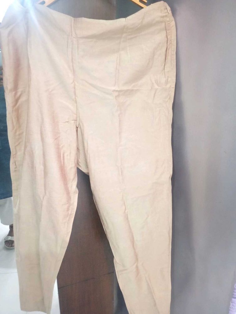 Classic Beige Ethnic Pants