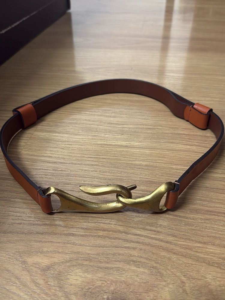 Genuine Leather Belt with Hook Clasp