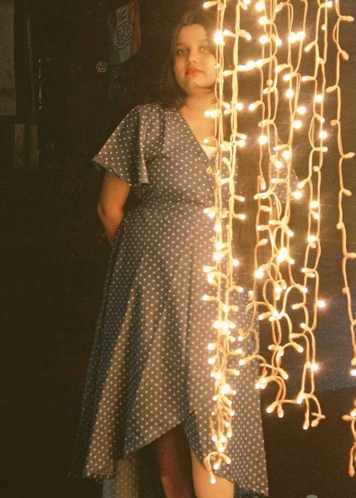 Chic Polka Dot Wrap Dress