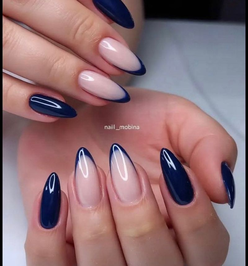 Blue nail set pressons