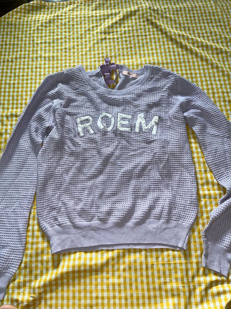 Lavender Waffle Knit Sweater