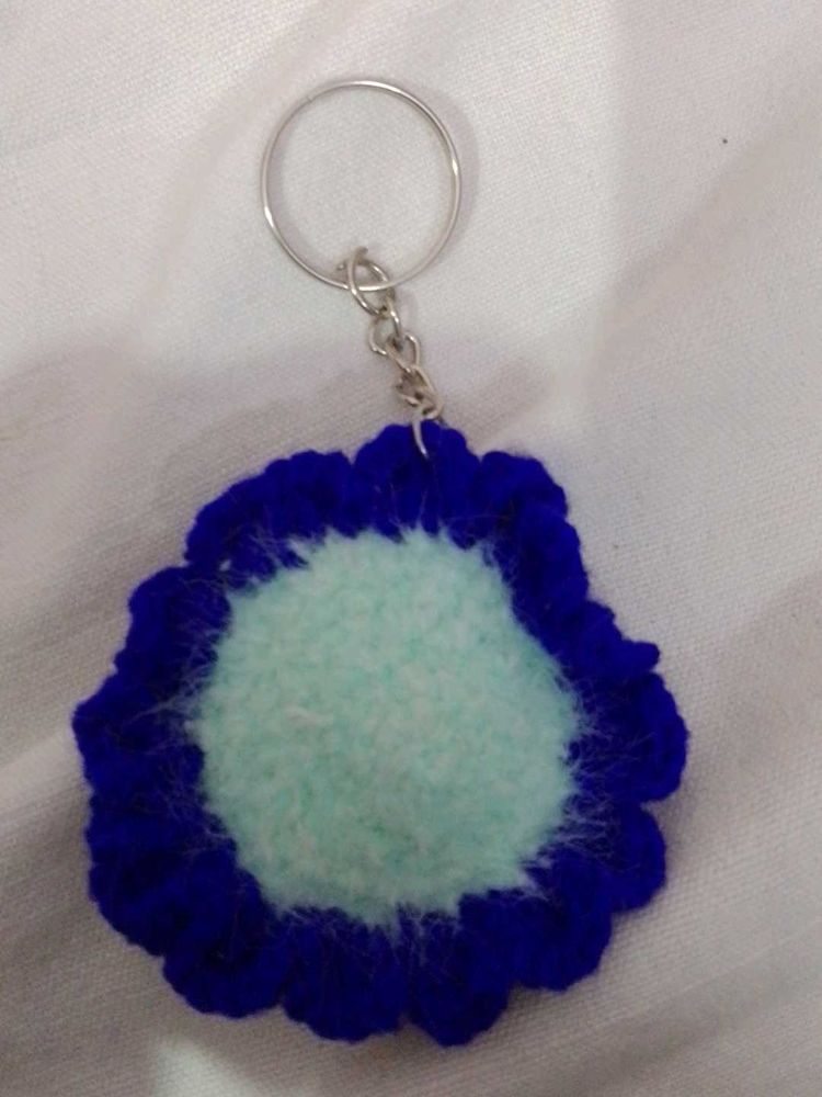 Blue Flower Keychain