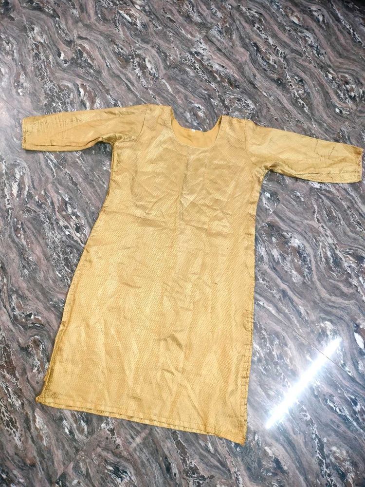 Golden Ethnic Kurta