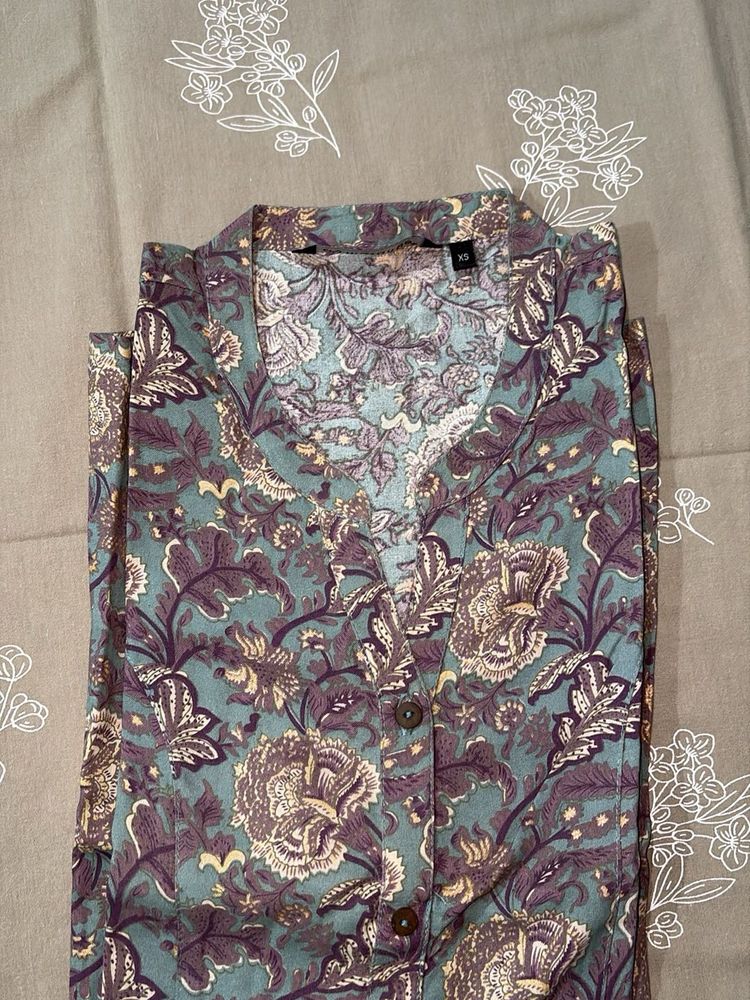Floral Print A Line kurta