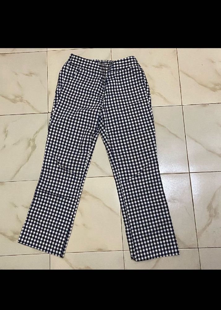 Checkered Flare Pants