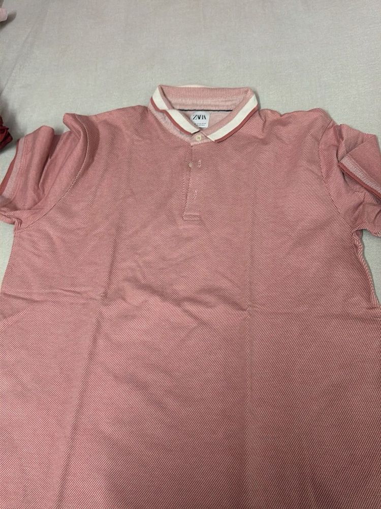 pink T-shirts with collar