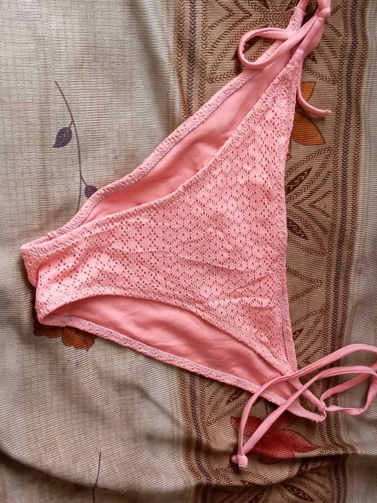 Pink Crochet Bikini Bottoms