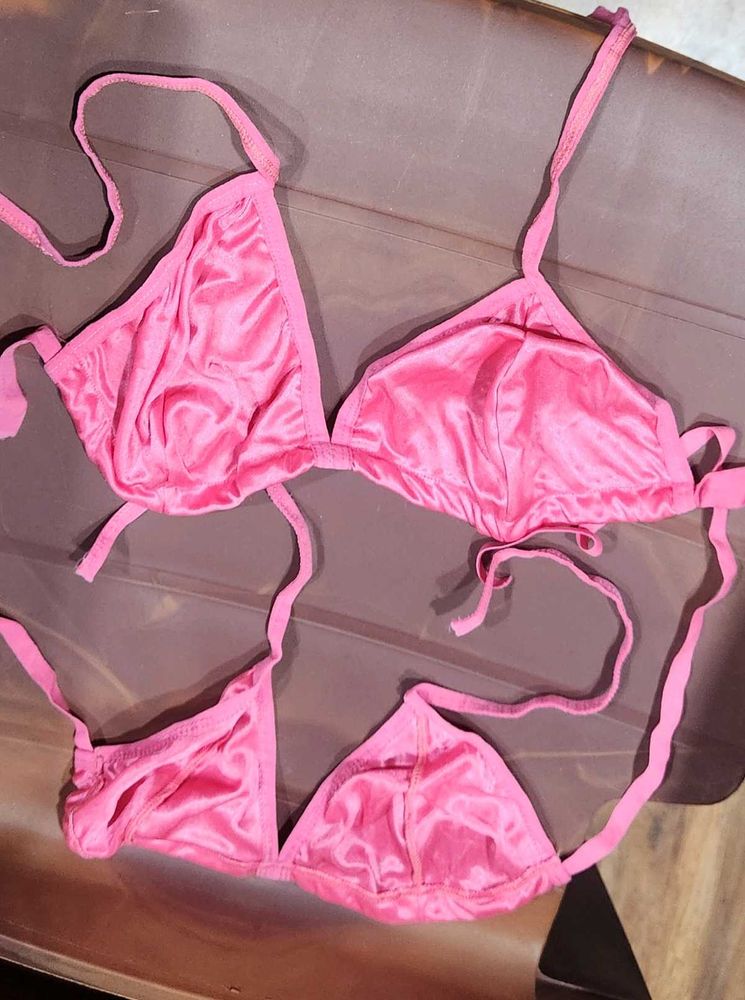 Pink String Bikini Top 2 pcs