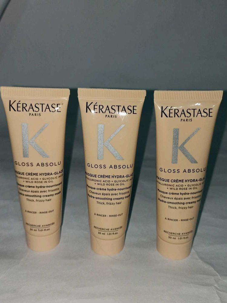 3 × Kerastase Gloss Absolu Hair Mask Trio